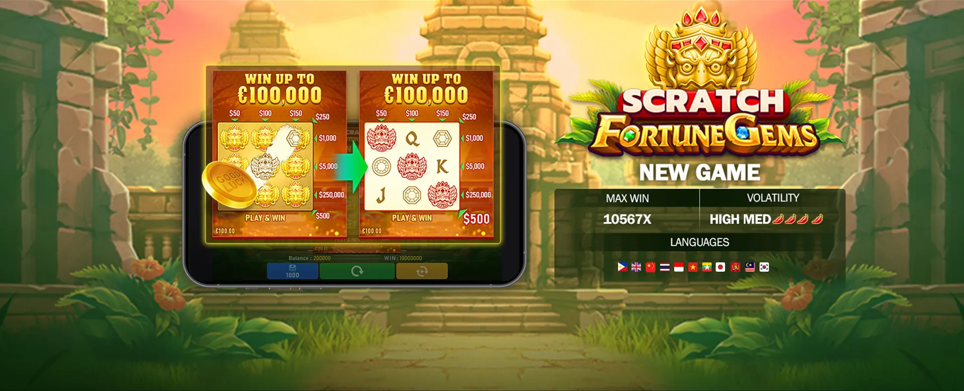 Gamezone online slots with golden coins and vibrant graphics